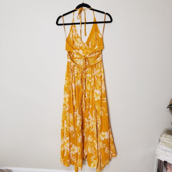 Free People Yellow Floral Maxi Dress - Picture 5 of 12